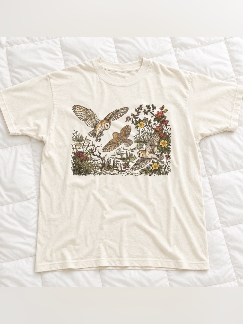 National Park Birds & Blossoms Graphic Tee - Off White Vintage